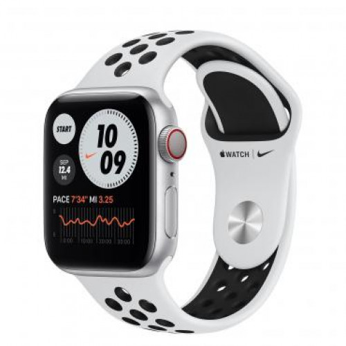 Apple Watch Nike+ Series 6 GPS + LTE 40mm Silver Aluminium Pure Platinum/Black Nike (M06J3 / M07C3)
