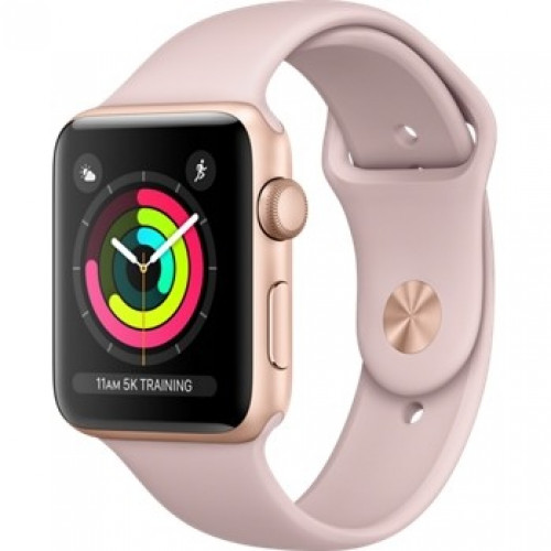Apple Watch Series 3 42mm Gold Aluminum Case with Pink Sport Band (MQL22) б/у