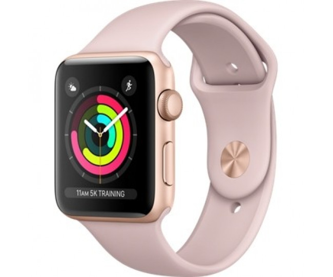 Apple Watch Series 3 42mm Gold Aluminum Case with Pink Sport Band (MQL22) б/у