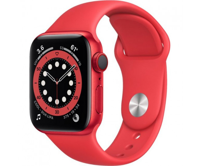 Apple Watch Series 6 40mm Red Aluminum Case with Red Sport Band (M00A3) 