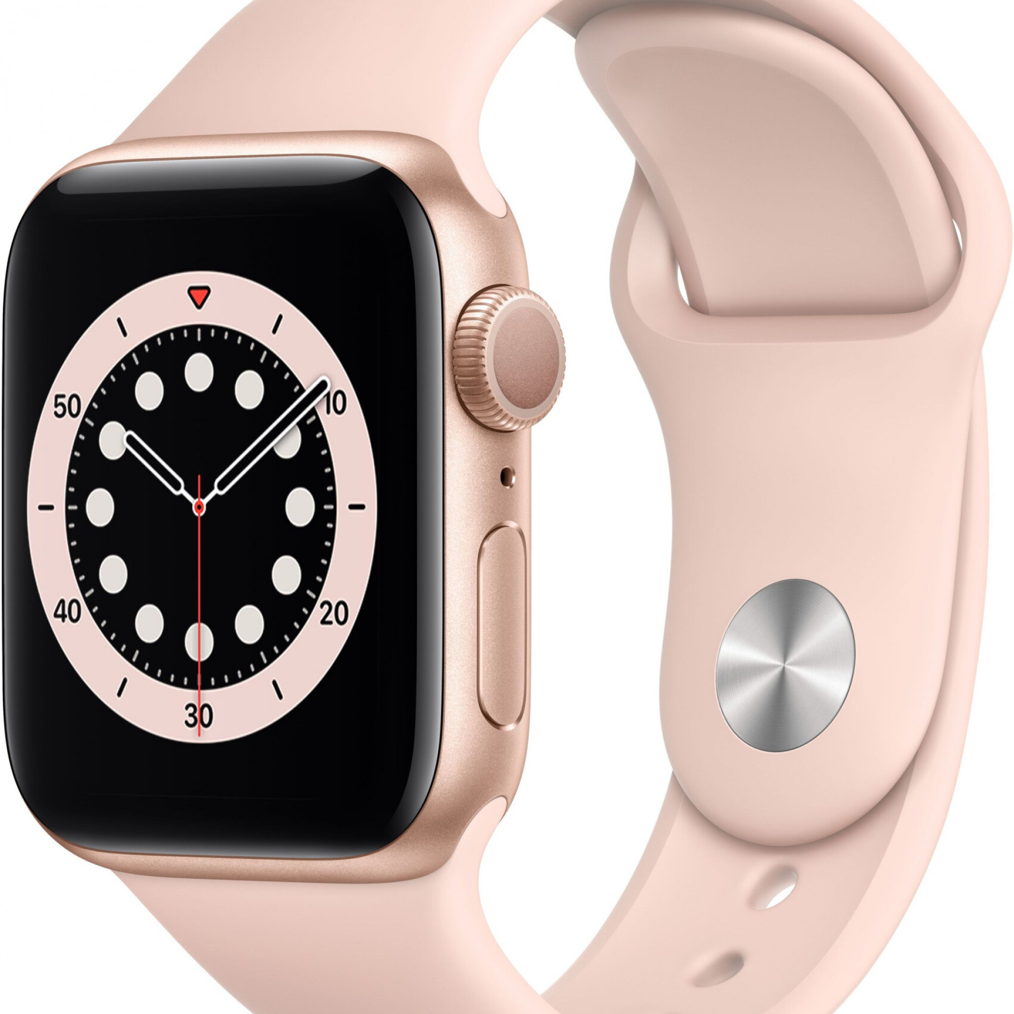 Apple Watch 6 40mm GPS Gold Aluminum Case with Pink Sand Sport Band (MG123LL) б/у