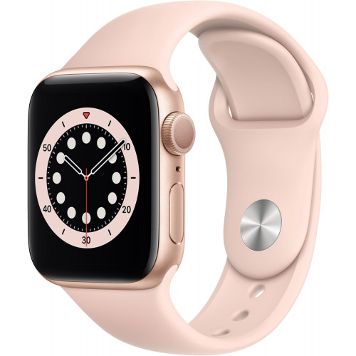 Apple Watch 6 40mm GPS Gold Aluminum Case with Pink Sand Sport Band (MG123LL) б/у