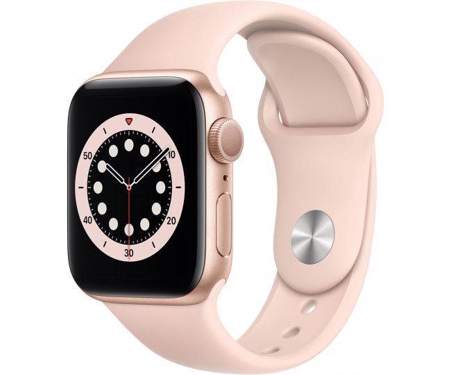 Apple Watch 6 40mm GPS Gold Aluminum Case with Pink Sand Sport Band (MG123LL) б/у