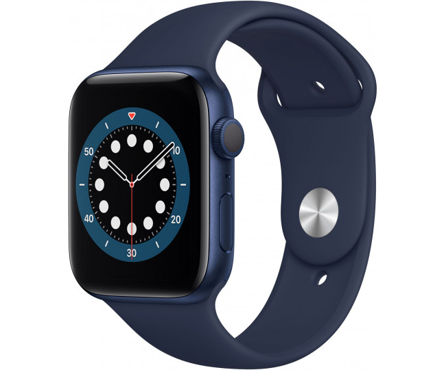 Apple Watch Series 6 GPS 44mm Blue Aluminum Case w. Deep Navy Sport B. (M00J3) б/у