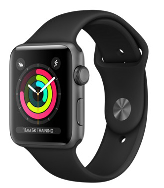 Часы Apple Watch Sport Series 3 42mm GPS Space Gray Aluminum Case Black Sport Band (MQL12) 4/5 б/у