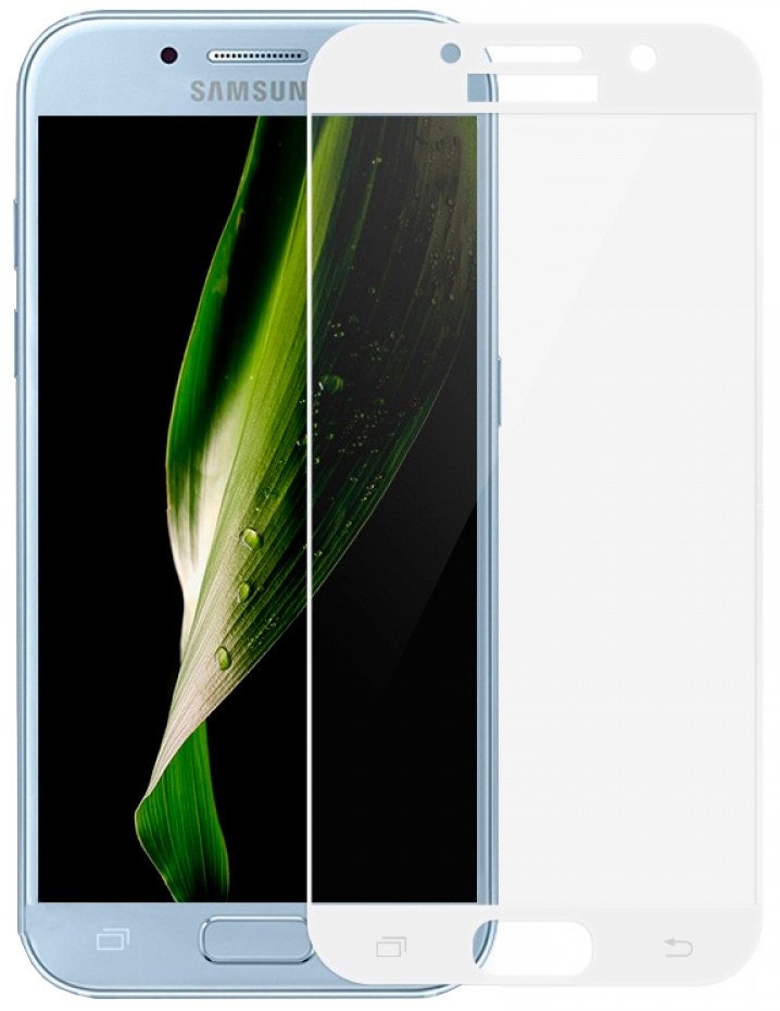Защитное стекло 3D для Samsung A7 (2017) White Plast cant