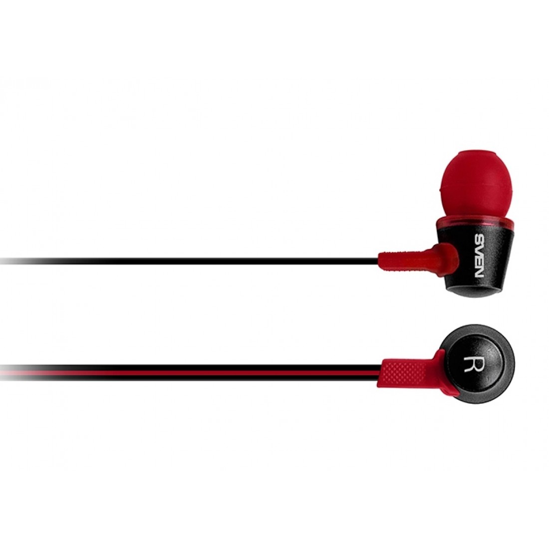 Наушники Sven SEB-190M Black/Red, Mini jack (3.5 мм) 4pin, вакуумные, микрофон, кабель 1.2 м