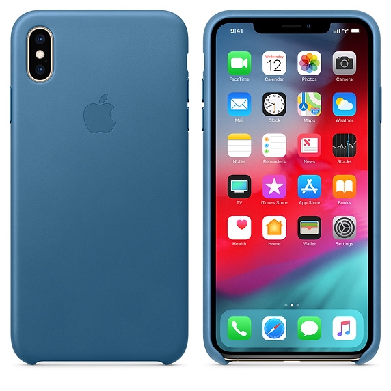Чохол Apple Leather Case Cape Cod Blue (MTEW2) для iPhone XS Max