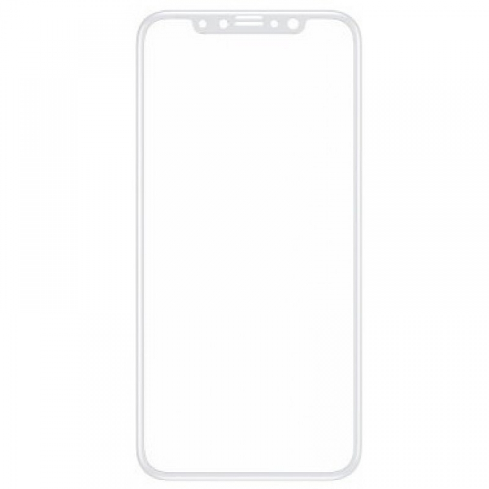 Защитное стекло 5D для iPhone X White б/к