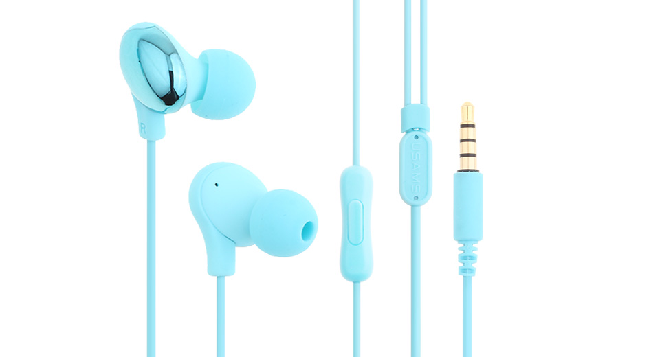 Наушники Usams US-SJ063 Color Beans Plating In-ear Earphone Ewave series Blue
