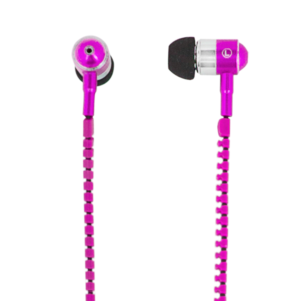 Наушники Zipper Earphones Pink