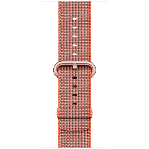 Apple Watch Series 2 42mm Rose Gold Aluminum Case with Space Orange/Anthracite Woven Nylon (MNPM2)