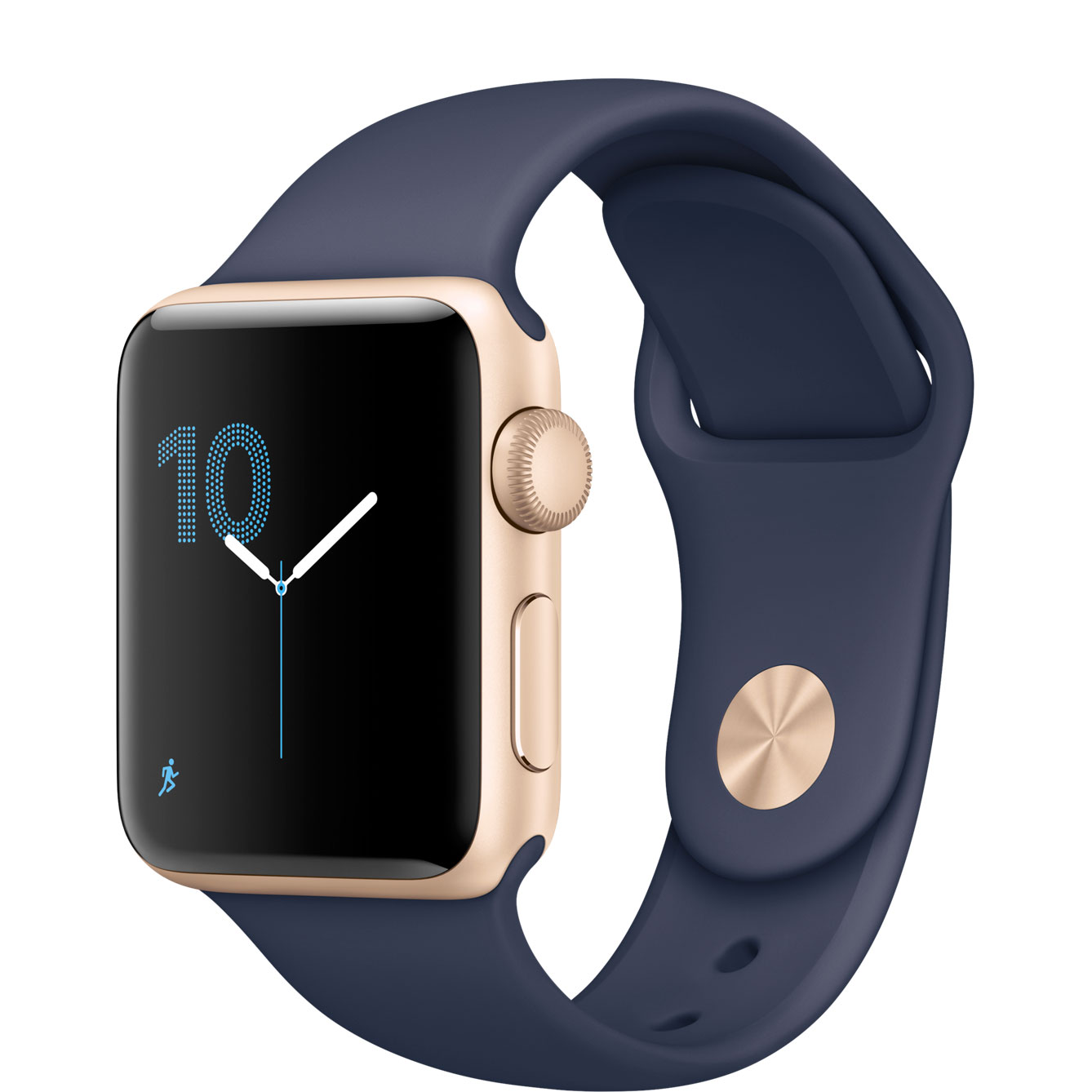 Apple Watch Series 2 42mm Gold Aluminum Case with Midnight Blue Sport Band (MQ152)