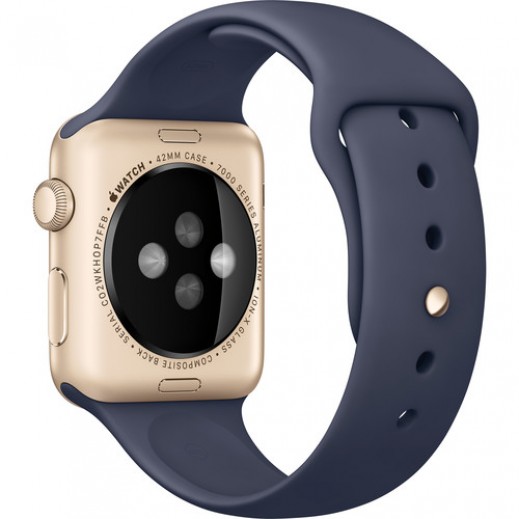 Apple Watch Series 2 42mm Gold Aluminum Case with Midnight Blue Sport Band (MQ152)