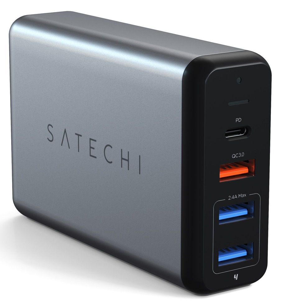 

Зарядное Satechi USB-C 75W Travel Charger Space Gray (ST-MCTCAM)