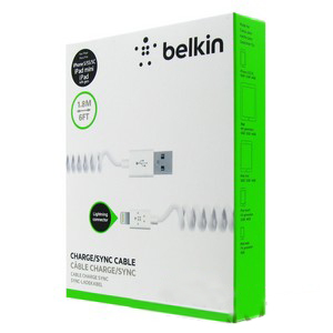 Кабель-пружинка Belkin Sync Cable для iPhone 5 5s 66 Plus 6s6s Plus 77Plus