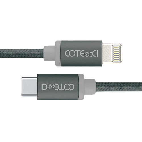 Кабель Lightning COTEetCI M38 Type-C to Lightning Cable 1.2m Black (CS2151-BK)