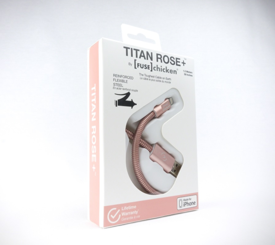 Кабель FuseChicken USB to Lightning Titan 1,5m Rose Gold