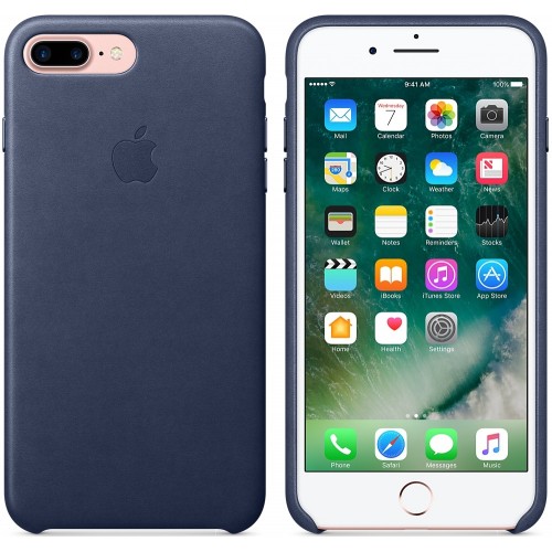 Чохол Apple iPhone 7 Plus Leather Case - Midnight Blue (MMYG2)