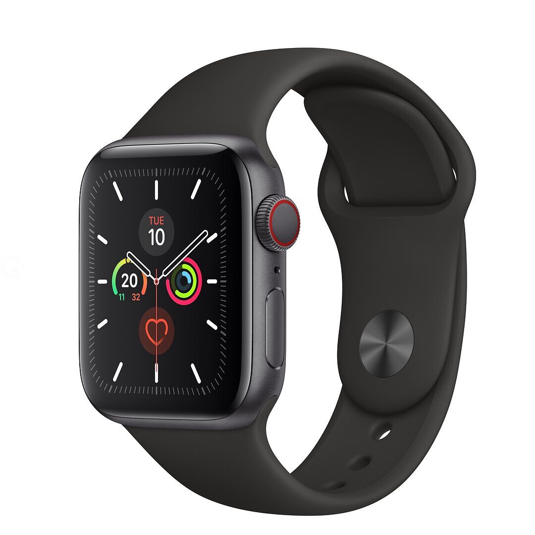 Space gray aluminum sport band black