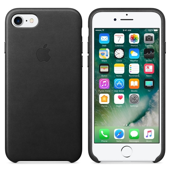 Чохол Apple iPhone 7 Leather Case - Black (MMY52)