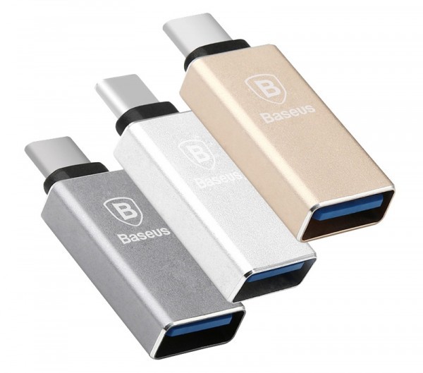 Переходник Baseus USB to Type-C Silver