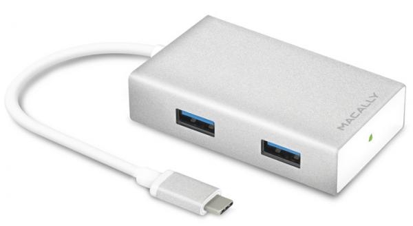 Четырех портовый USB 3.0 хаб Macally для расширения 3.1 USB-C (UC3HUB)