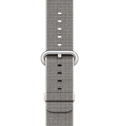 Apple Watch Series 2 38mm Silver Aluminum Case with Pearl Woven Nylon Band (MNNX2)