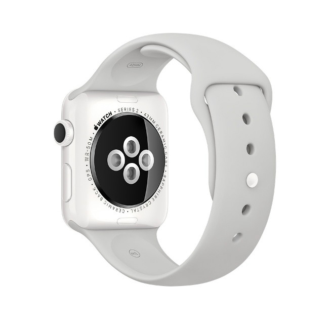 Apple Watch Edition 42mm White Ceramic Case with White Sport Band (MNPQ2)