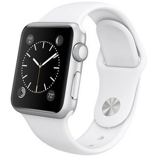 Apple Watch Sport 38mm Silver Aluminum Case with White Sport Band (MJ2T2) CPO