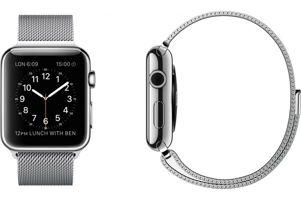 Apple Watch 38mm Stailnless Steel Case with Milanese Loop (MJ322)