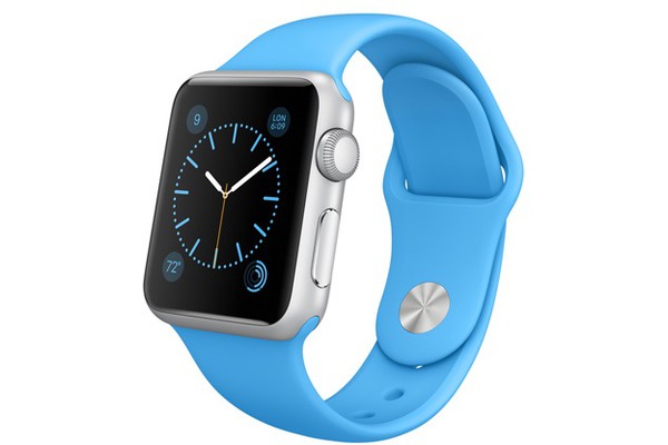 Apple Watch Sport 38mm Silver Aluminum Case with Blue Sport Band (MJ2V2)