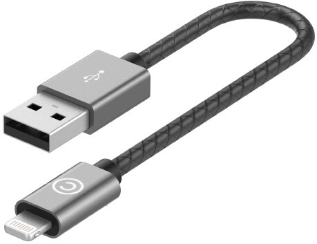 Кабель Lab.C Lightning Leather Cable A.L 0.15 m Space Grey