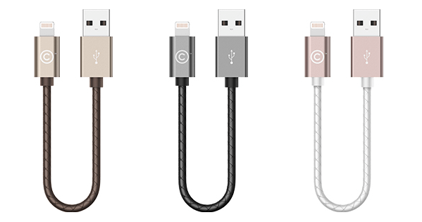Кабель Lab.C Lightning Leather Cable A.L 0.15 m Champagne Gold