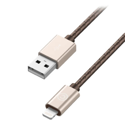 Кабель Lab.C Lightning Leather Cable A.L 1.8 m Champagne Gold