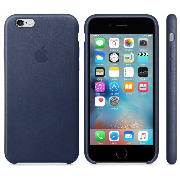 Чохол Apple Leather Case для iPhone 6/6s Midnight Blue (MKXU2)