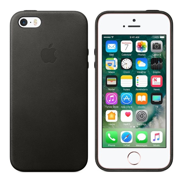 Чохол Apple Leather Case для iPhone 5/5s/SE Black (MMHH2)