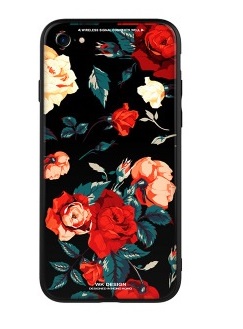 

Чехол WK Design Glass LL01 для iPhone 7/8 White-Red Rose