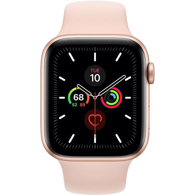 Apple Watch Series 5 44mm Gold Alum. w. Pink Sand Sport b. Gold Alum. (MWVE2) б/у