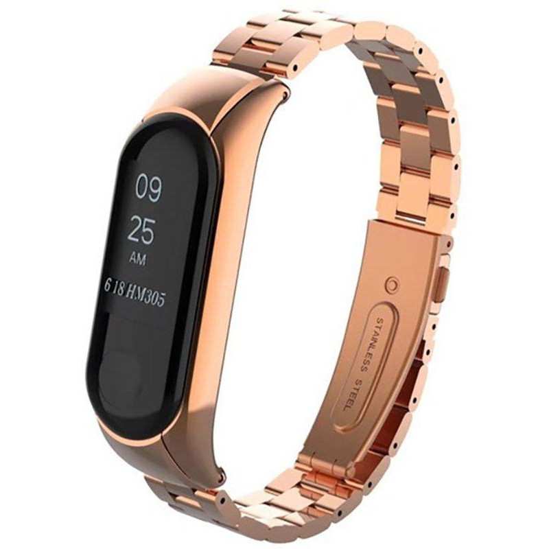 UWatch Metal Strap For Xiaomi Mi Band 3 Rose Gold