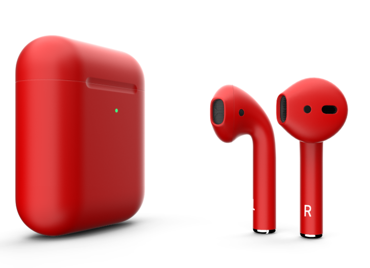 Наушники Apple AirPods 2 MRXJ2 с беспроводной зарядкой Red Matte (Красные матовые)