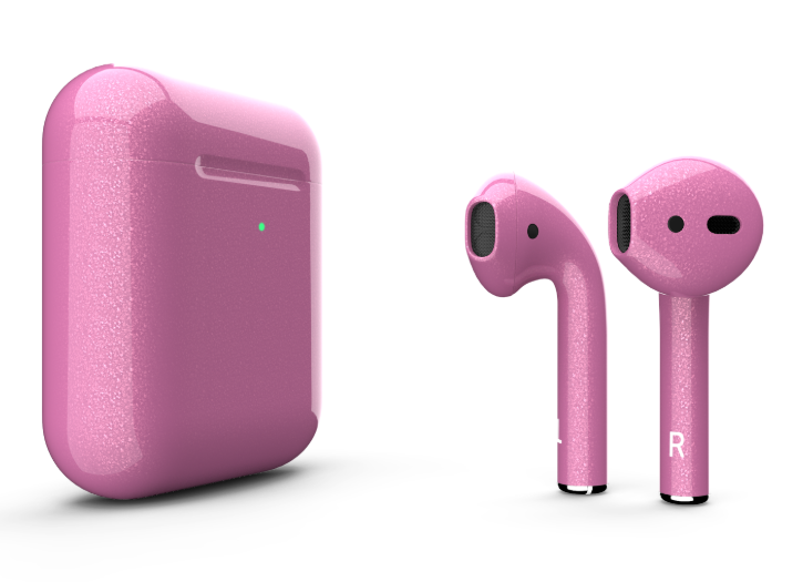 Наушники Apple AirPods 2 MRXJ2 с беспроводной зарядкой Barbie Pink Gloss (Розовые глянцевые)
