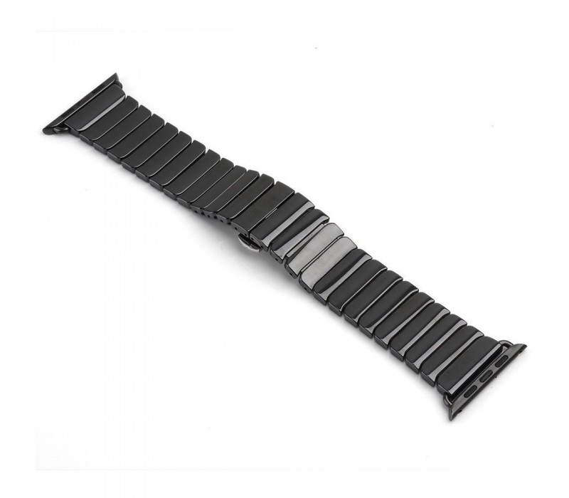 Керамический ремешок 1-Bead Ceramic Band for Apple Watch 38/40 mm - Black