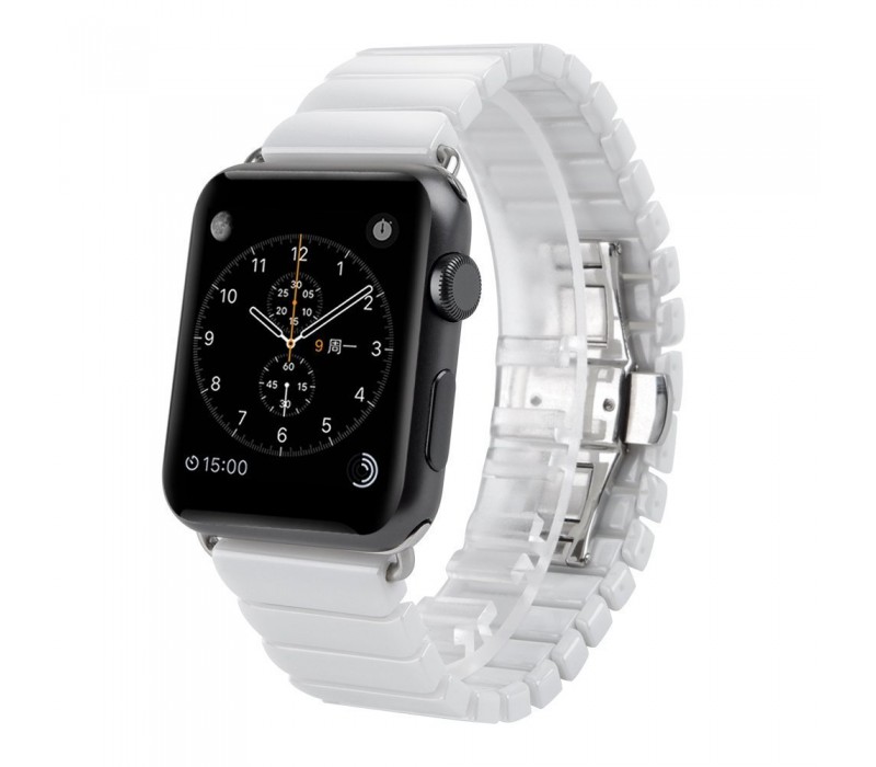 Керамический ремешок 1-Bead Ceramic Band for Apple Watch 38/40 mm - White