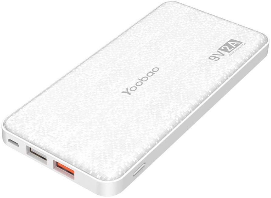 

Внешний аккумулятор Yoobao Lithium Polumer/ Quick Charge 3.0 12000 mAh (Q12) White