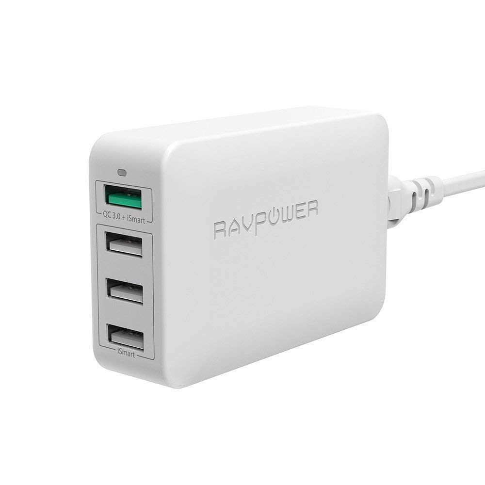 Зарядное 4 usb. RAVPOWER quick charge 3.0 USB. Зарядка 4 порта quick charge 140w. Fast Charger 5.1a блок Power 3.0. 4 Порта quick charge с экраном.