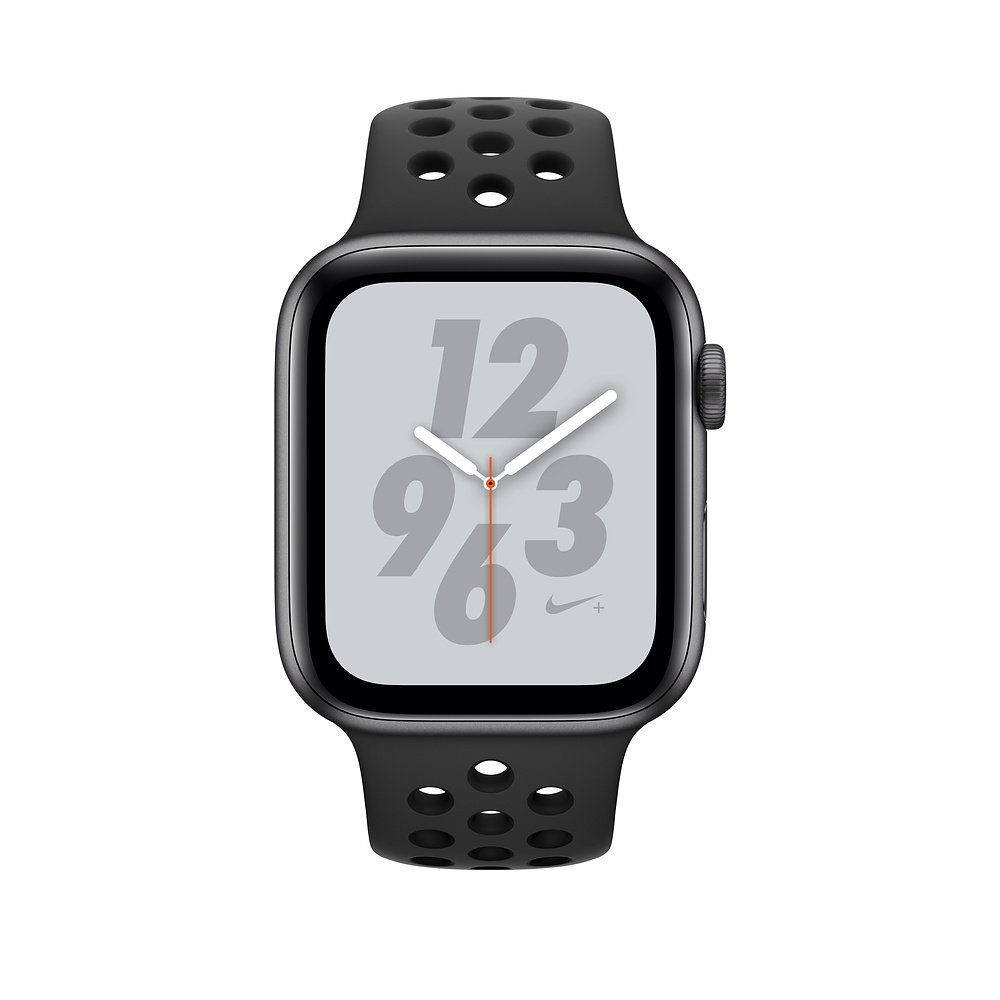  Apple Watch Nike Series 4 GPS 44mm Gray Alum. w. Anthracite/Black Nike Sport b. Gray Alum. (MU6L2) (GPS) Space Aluminum Case with Nike Band 