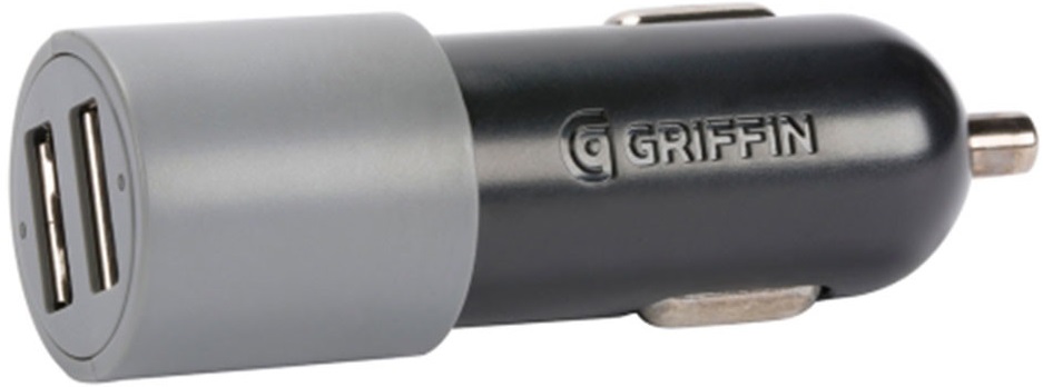 АЗУ Griffin Premium PowerJolt 12W x 2 Universal - Black/Gray (GC43266)