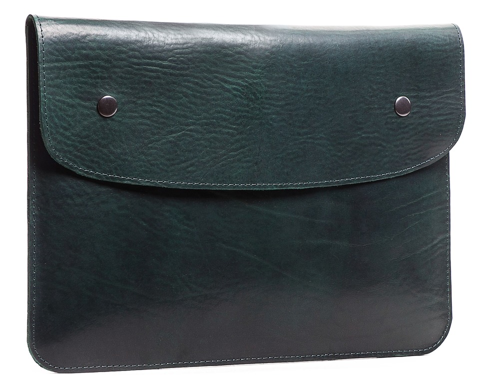 Чохол Gmakin Leather Case Vintage Button for MacBook 13 Green (GML16)