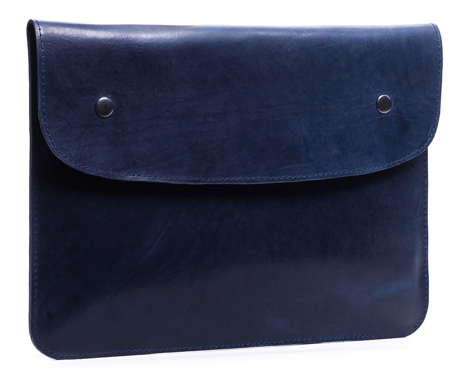 Чохол Gmakin Leather Case Vintage Button for MacBook 13 Blue (GML17)